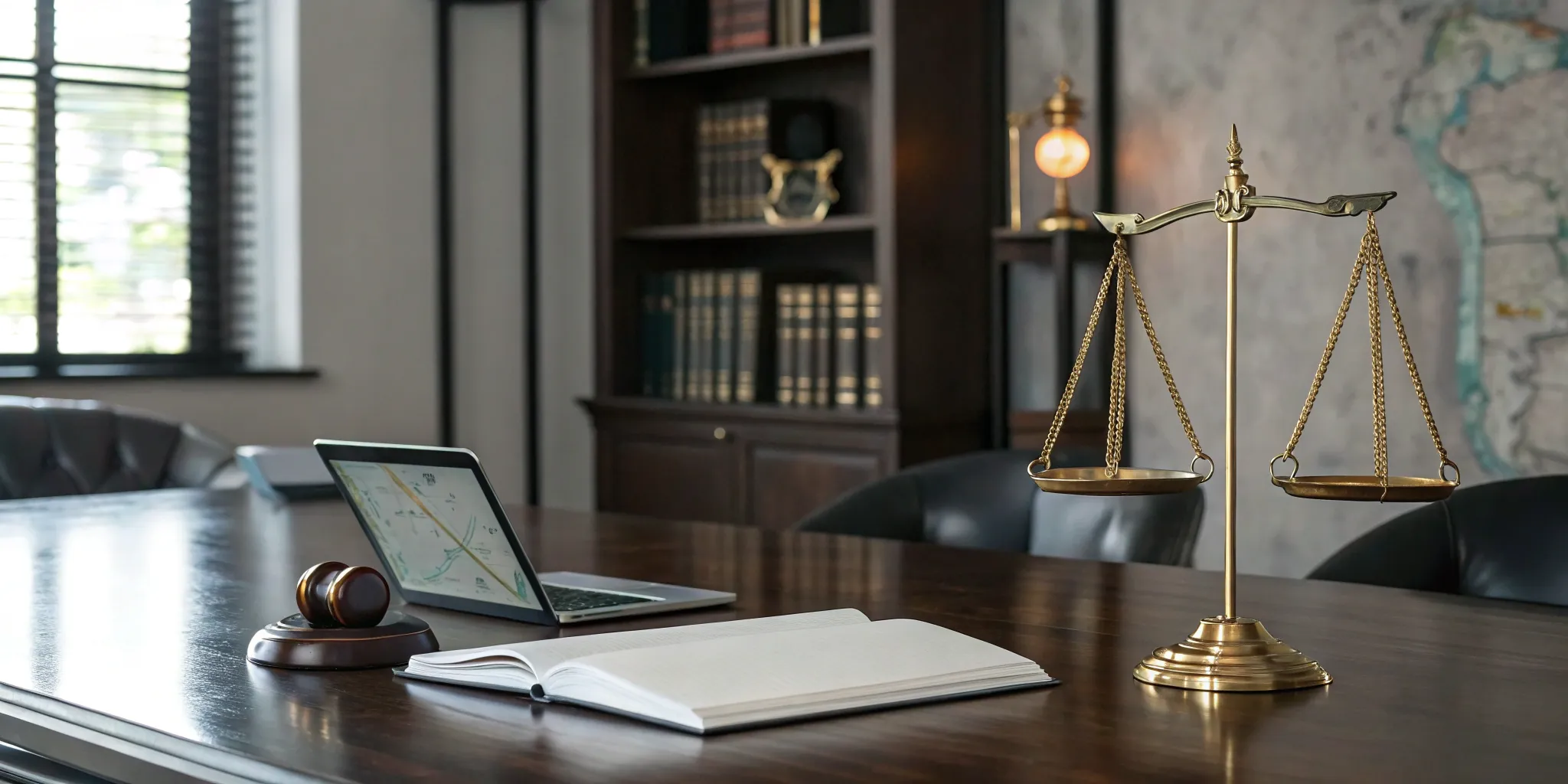 Real estate lawyer's desk with legal tools. Find a real estate lawyer.