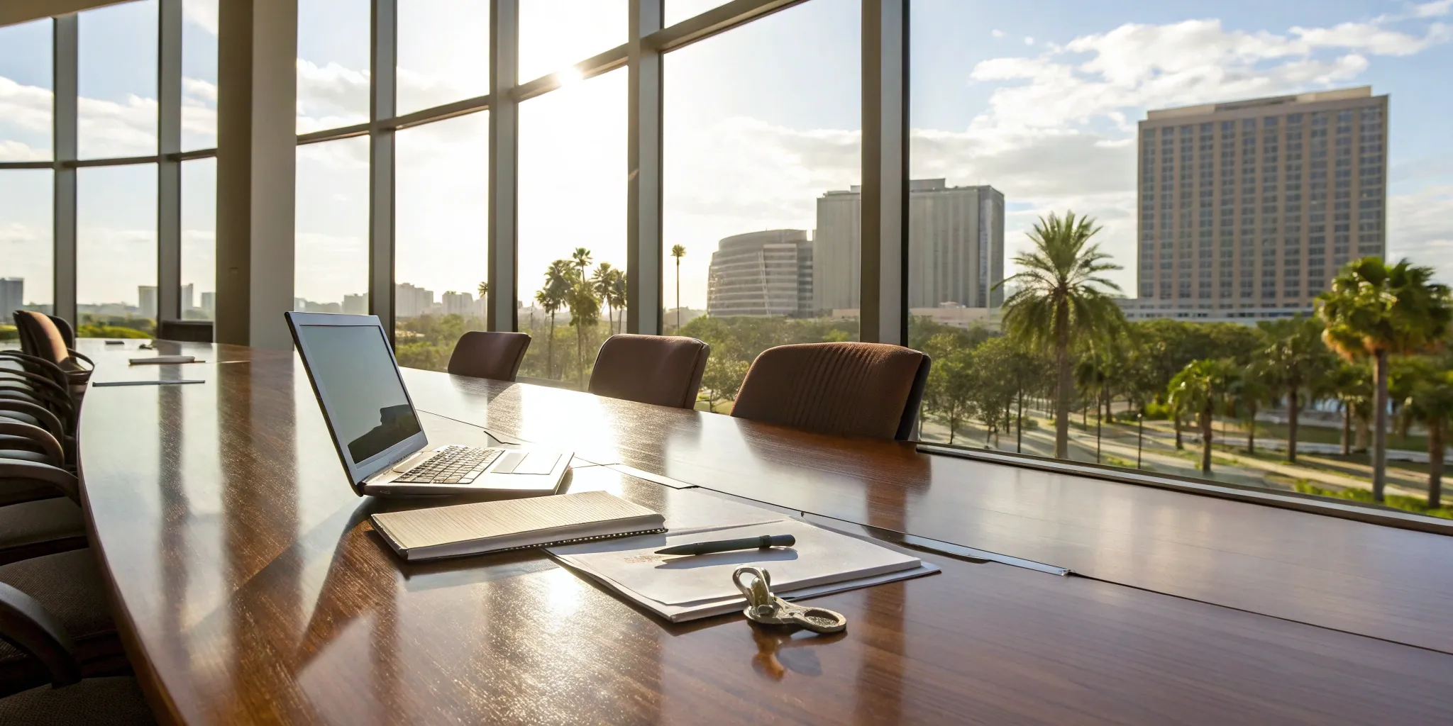 Florida real estate lawyer reviewing documents.